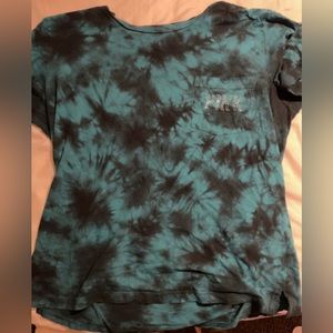 Victorias Secret Short Sleeve Campus T-Shirt Size XL Bling TieDye Rhinestones